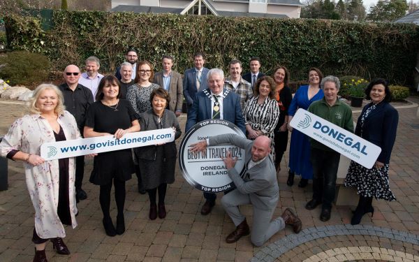Speakers and Stakeholders pictured outside Harvey’s Point at the recent Donegal Tourism Seminar