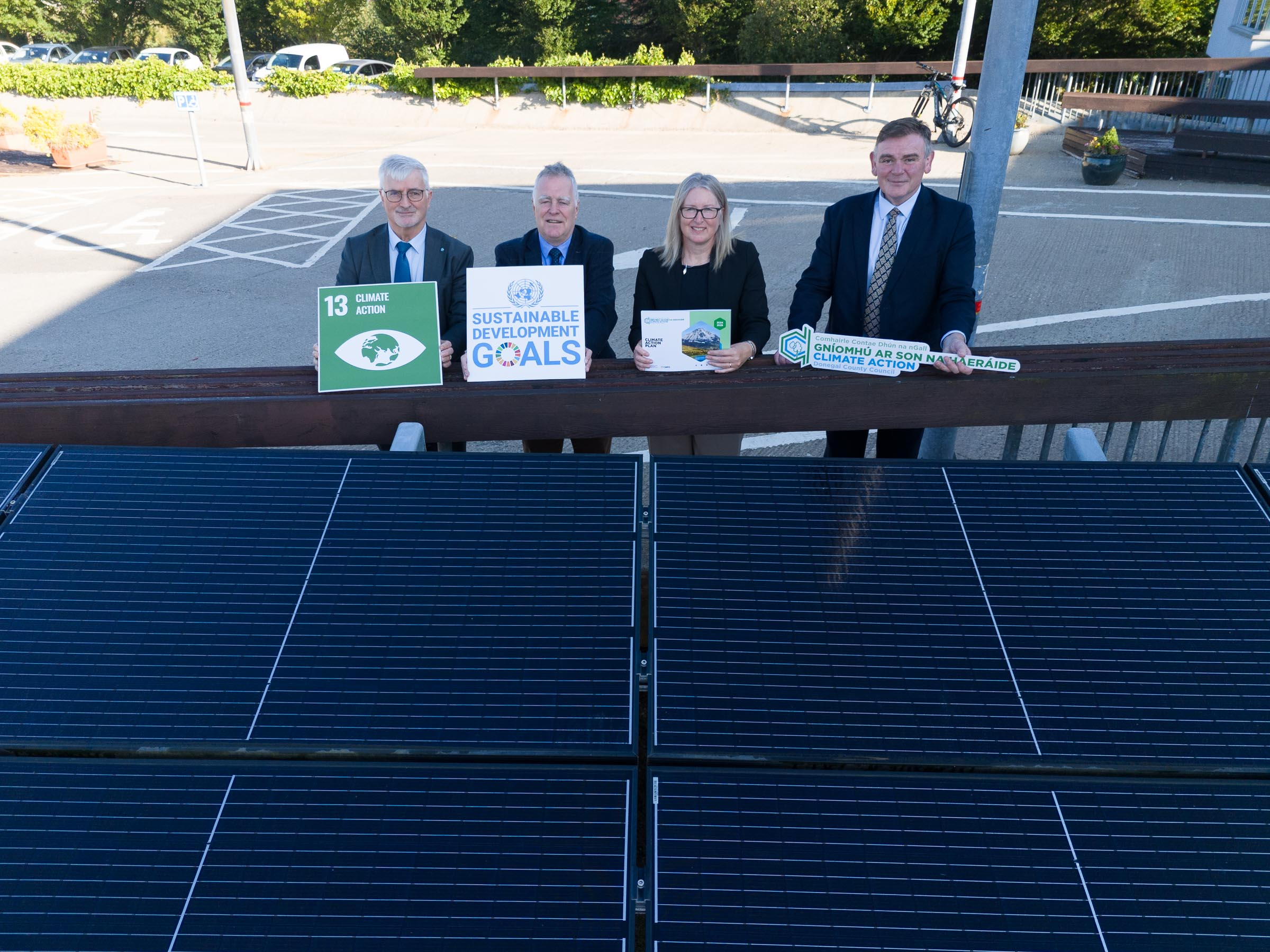 Announcing the Community Climate Action Fund in Co. Donegal;  (Pictured L-R) John G. McLaughlin, Chief Executive Donegal County Council, Cllr. Jimmy Kavanagh, Leas-Chathaoirleach, Fiona Kelly, Community Climate Action Officer, Michael McGarvey, Director of Water & Environment.