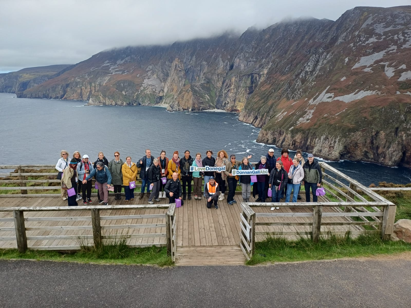 Travel Creators visiting Sliabh Liag as part of TBEX Conference