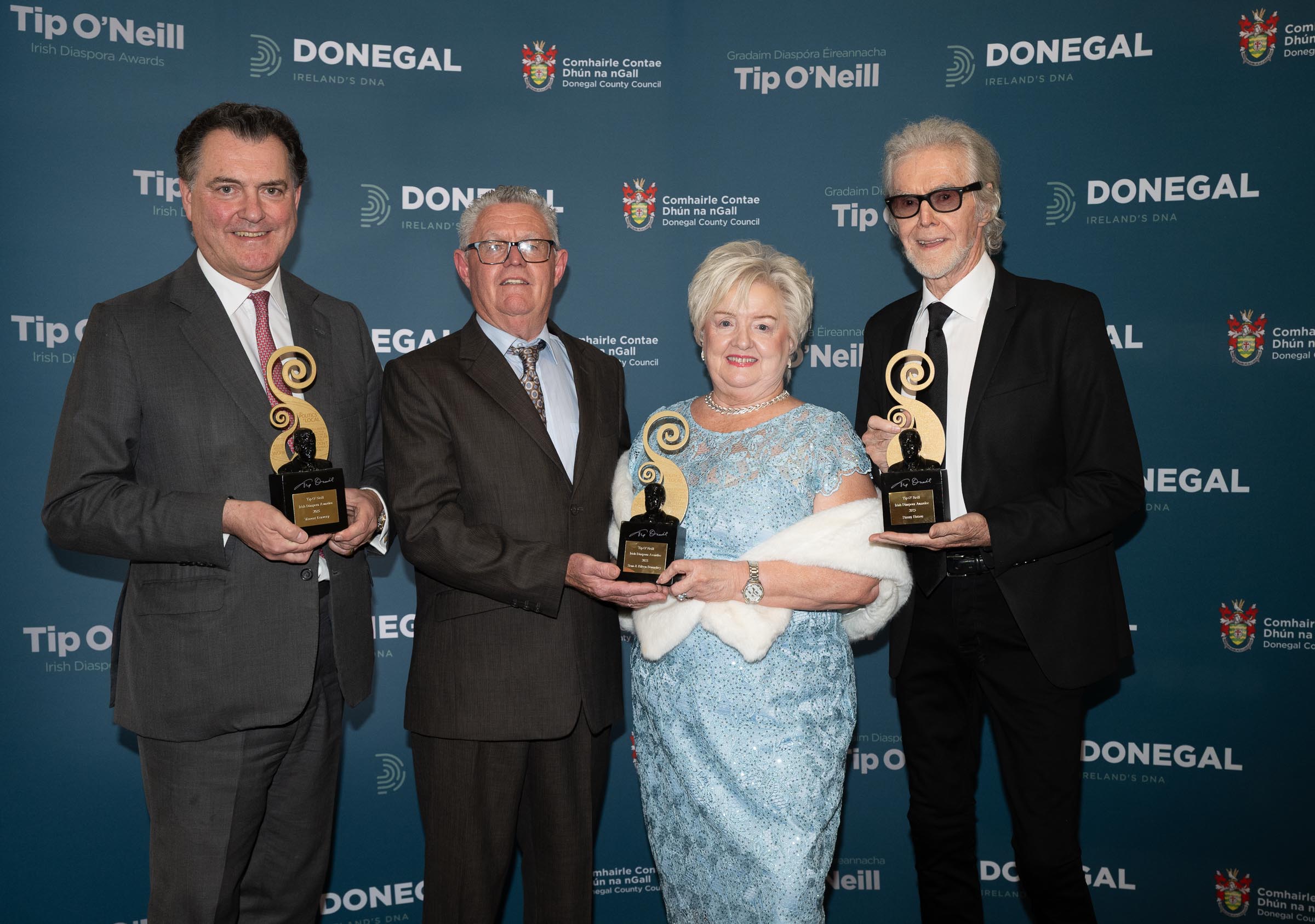 Recipients of the 2025 Tip O'Neill Irish Diaspora Award (Photo by Clive Wasson)