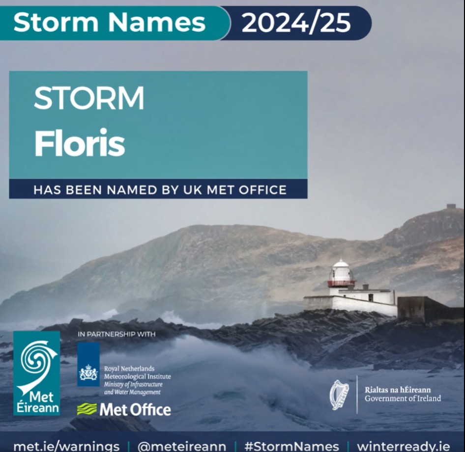 Storm Floris brings Status Yellow Weather Warnings for Donegal - Key Public Safety Messages