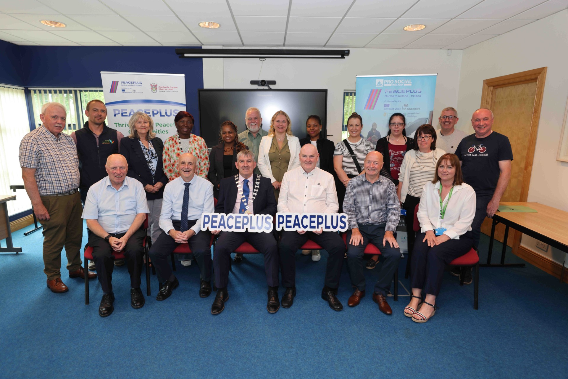 Pictured at the launch of Pro Social Ireland and Donegal County Council's €200,000 “Crossroads” Countywide Youth PEACEPLUS Programme