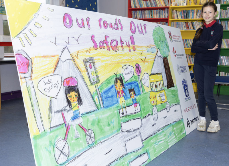 Winners of the Donegal Primary School Road Safety Art Competition